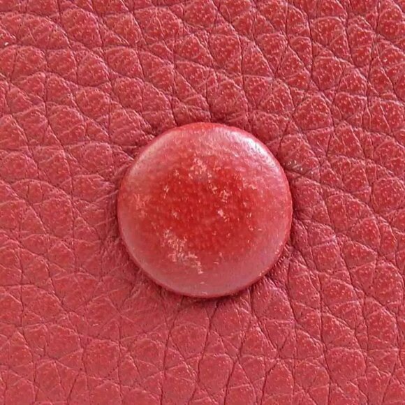 Auth CELINE Small Folded Multifunction Trifold Wallet Red Leather - Picture 3 of 8